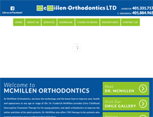 Tablet Screenshot of mcmillenortho.com